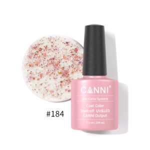 לק ג'ל קאני 184 Pink glitter